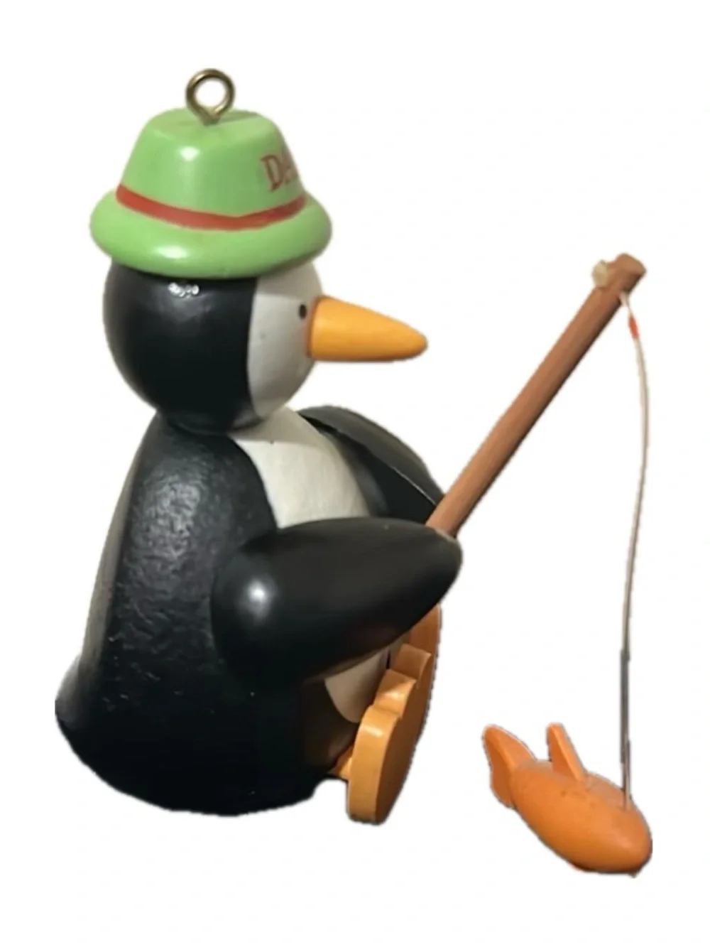 Vintage Avon 1990’s Sporting Bunch~ Collection~Penguin Fisherman Ornament